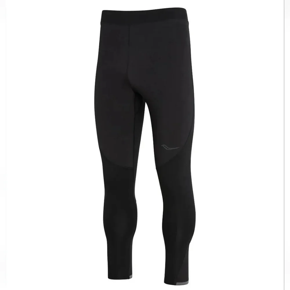 NWT Saucony Men's Full Length Fleece Lined Winter Running Tight Black Size XL